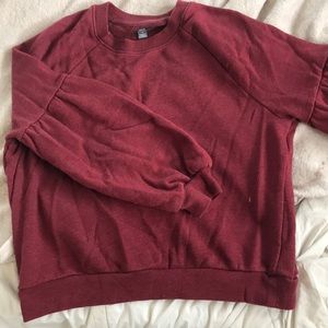 Aerie Sweatshirt with ruched sleeve detail